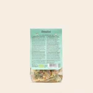 Ditalini pasta tricolore al pomodoro e spinaci bio baby food con vitamina B1 - immagine 3