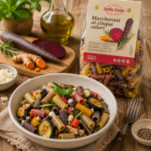 Maccheroni 5 colori con curcuma, rosmarino, barbabietola e carota nera - immagine 4