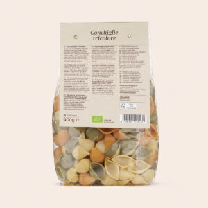 Conchiglie 3 colori con pomodori e spinaci bio - immagine 3